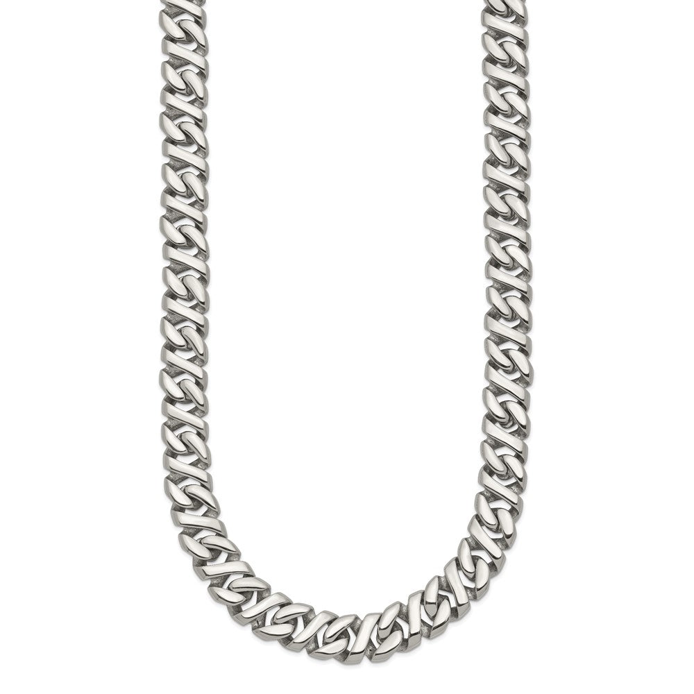 Chisel Stainless Steel Polished Link Necklace