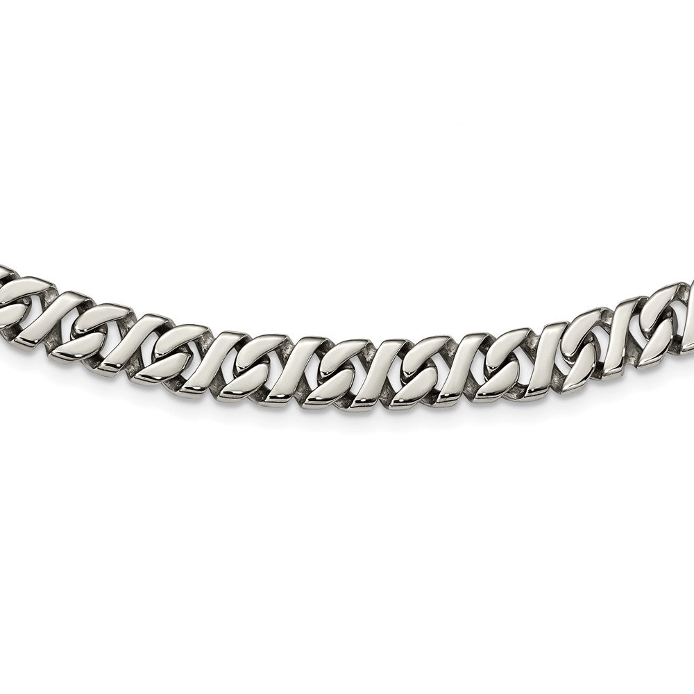 Chisel Stainless Steel Polished Link Necklace