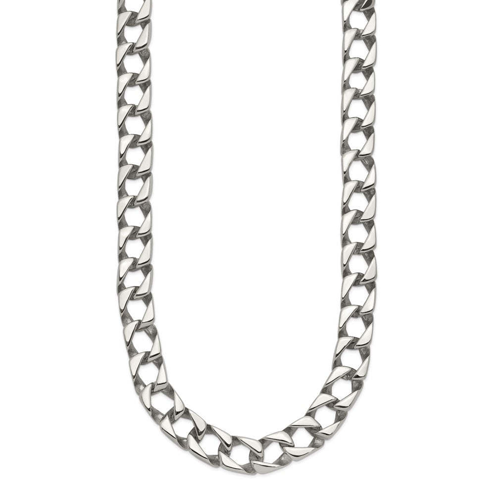 Chisel Stainless Steel Polished Square Link Necklace