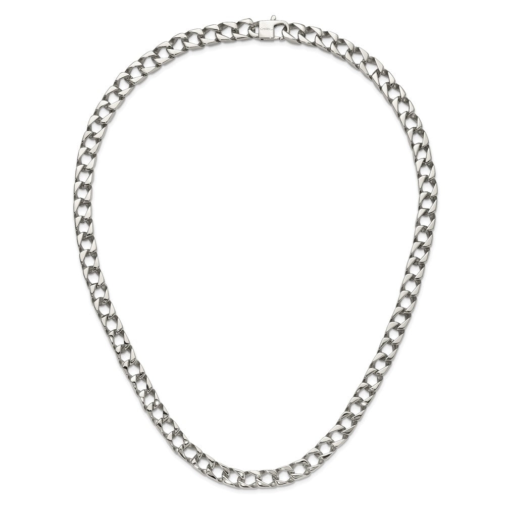 Chisel Stainless Steel Polished Square Link Necklace