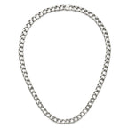 Chisel Stainless Steel Polished Square Link Necklace