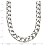 Chisel Stainless Steel Polished Square Link Necklace