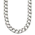 Chisel Stainless Steel Polished Square Link Necklace