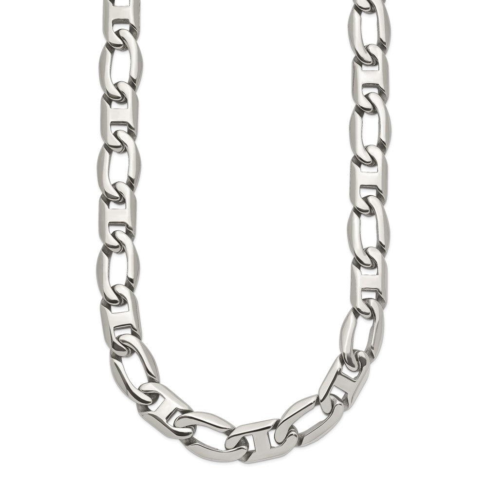 Chisel Stainless Steel Polished Open/Anchor Link Necklace