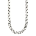 Chisel Stainless Steel Polished Fancy Square Link Necklace