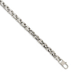 Chisel Stainless Steel Polished Fancy Square Link Necklace