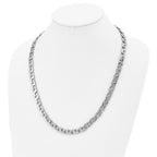 Chisel Stainless Steel Polished Fancy Square Link Necklace
