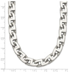Chisel Stainless Steel Polished Fancy Square Link Necklace
