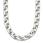 Chisel Stainless Steel Polished Fancy Square Link Necklace