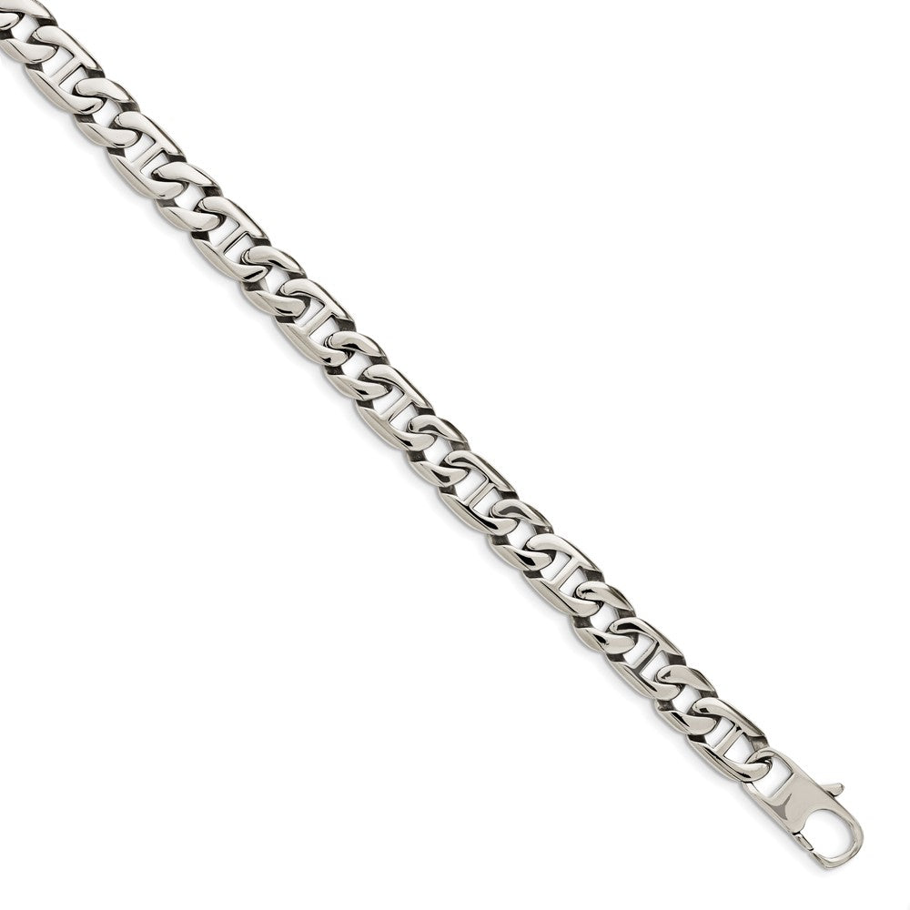 Chisel Stainless Steel Polished Anchor Link Necklace