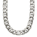 Chisel Stainless Steel Polished Anchor Link Necklace