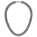 Chisel Stainless Steel Antiqued and Textured Link Necklace