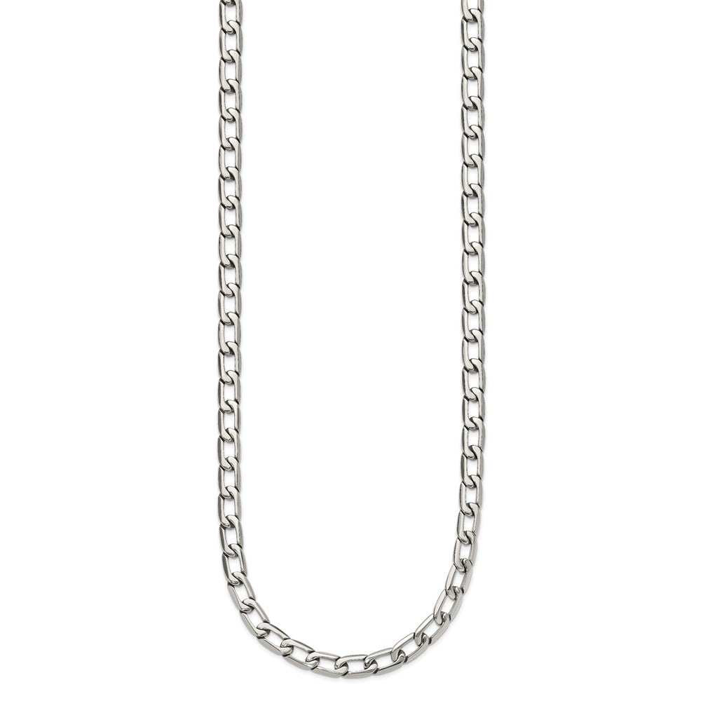 Chisel Stainless Steel Polished Open Link Necklace