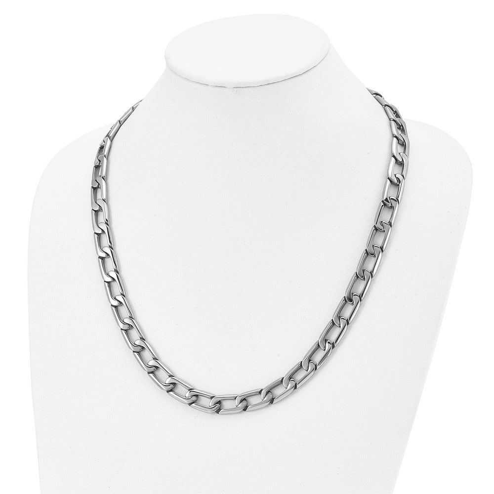 Chisel Stainless Steel Polished Open Link Necklace