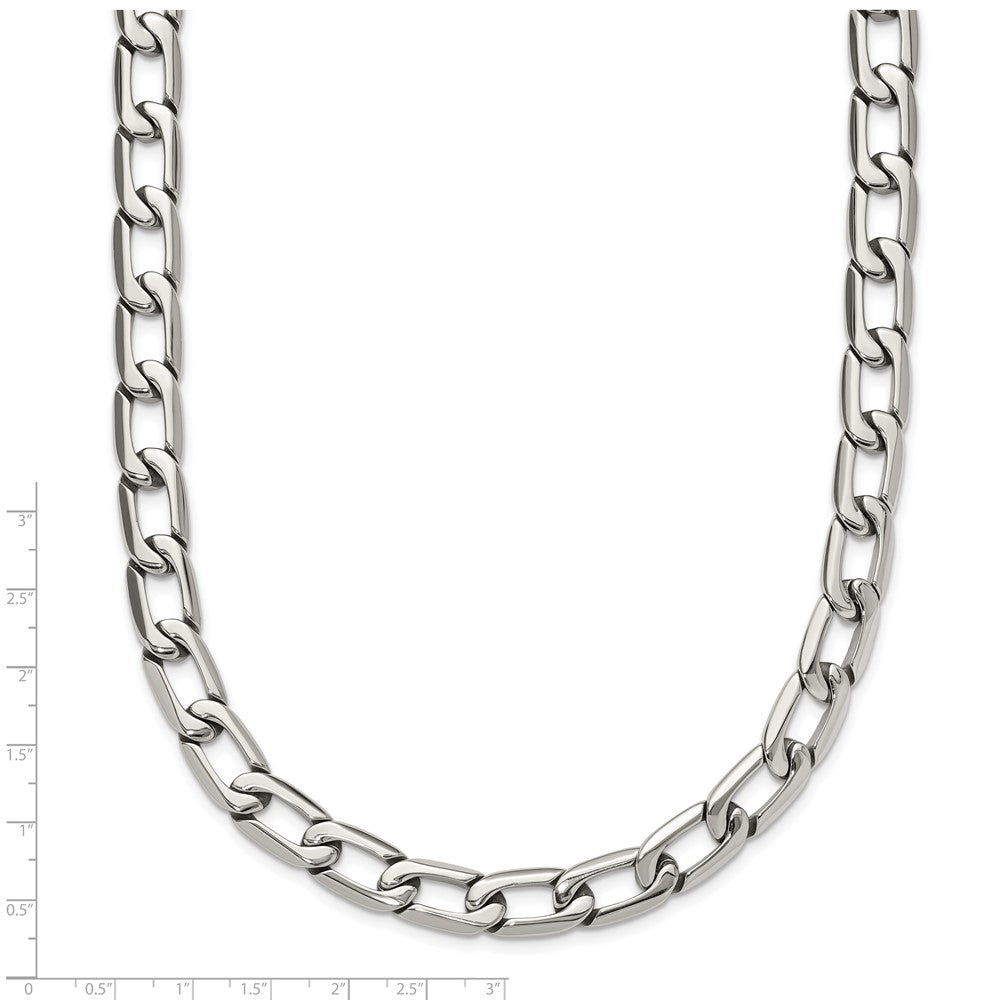 Chisel Stainless Steel Polished Open Link Necklace