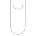 Chisel Stainless Steel Polished Layered Sideways Cross on an 18 inch Cable Chain Necklace