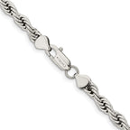 Chisel Stainless Steel Polished 6mm Rope Chain