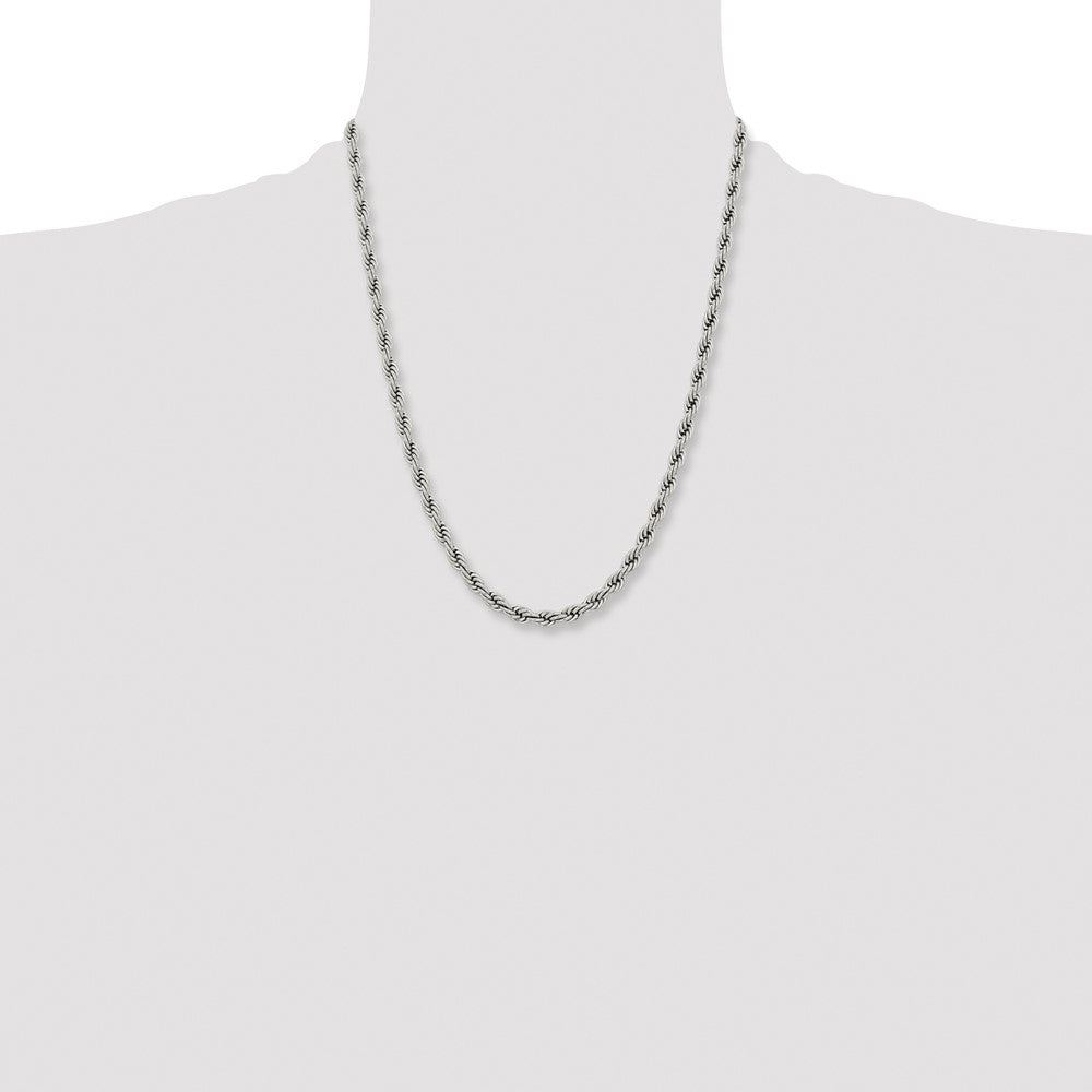 Chisel Stainless Steel Polished 6mm Rope Chain