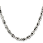 Chisel Stainless Steel Polished 7mm Rope Chain