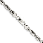 Chisel Stainless Steel Polished 7mm Rope Chain