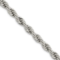 Chisel Stainless Steel Polished 7mm Rope Chain