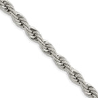Chisel Stainless Steel Polished 7mm Rope Chain