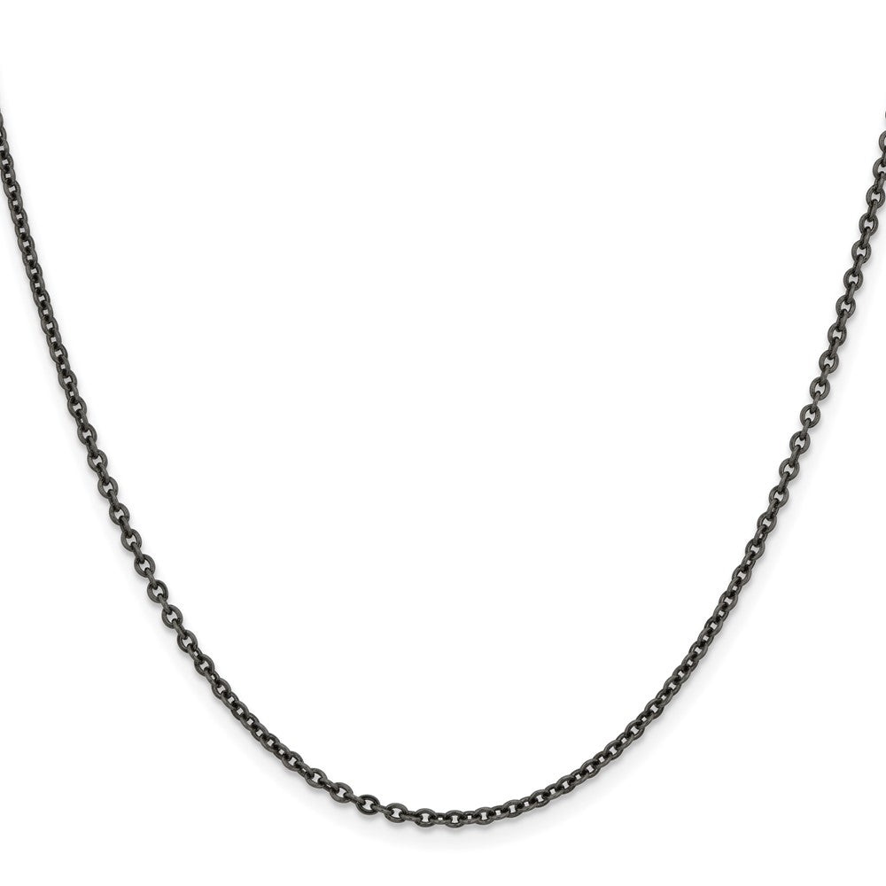 Chisel Stainless Steel Oxidized Cable Chain