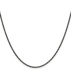 Chisel Stainless Steel Oxidized 2mm Fancy Link Chain