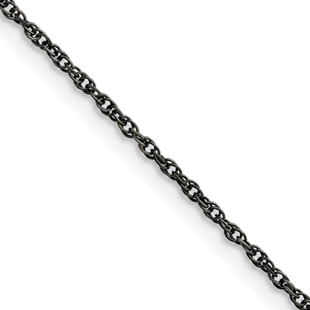 Chisel Stainless Steel Oxidized 2mm Fancy Link Chain