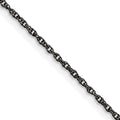 Chisel Stainless Steel Oxidized 2mm Fancy Link Chain