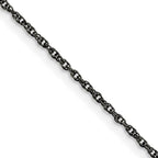 Chisel Stainless Steel Oxidized 2mm Fancy Link Chain