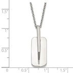 Stainless Steel Moveable Tag Necklace