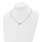 Chisel Stainless Steel Polished LOVE on an 18 inch Cable Chain Necklace