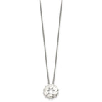 Stainless Steel Polished Circle of Hearts 18.5in Necklace