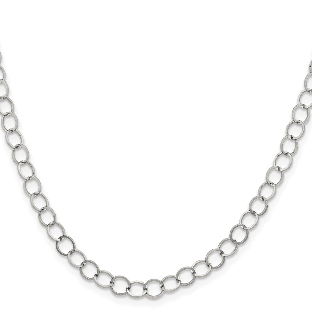 Chisel Stainless Steel Polished 6mm Circle Link Necklace