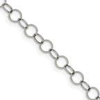 Chisel Stainless Steel Polished 6mm Circle Link Necklace