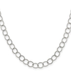 Stainless Steel Polished 8mm Circle Link Necklace