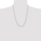 Stainless Steel Polished 8mm Circle Link Necklace