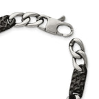 Chisel Stainless Steel Polished Black IP-plated Link Necklace
