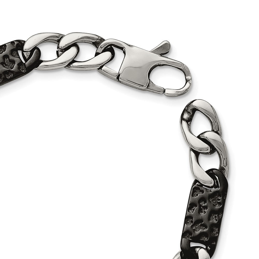 Chisel Stainless Steel Polished Black IP-plated Link Necklace