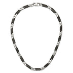 Chisel Stainless Steel Polished Black IP-plated Link Necklace