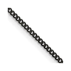 Chisel Stainless Steel Polished Black IP-plated 2.25mm Round Curb Chain