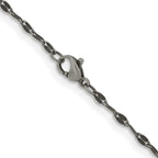 Chisel Stainless Steel Oxidized 2.5mm Alternate Anchor Link Chain