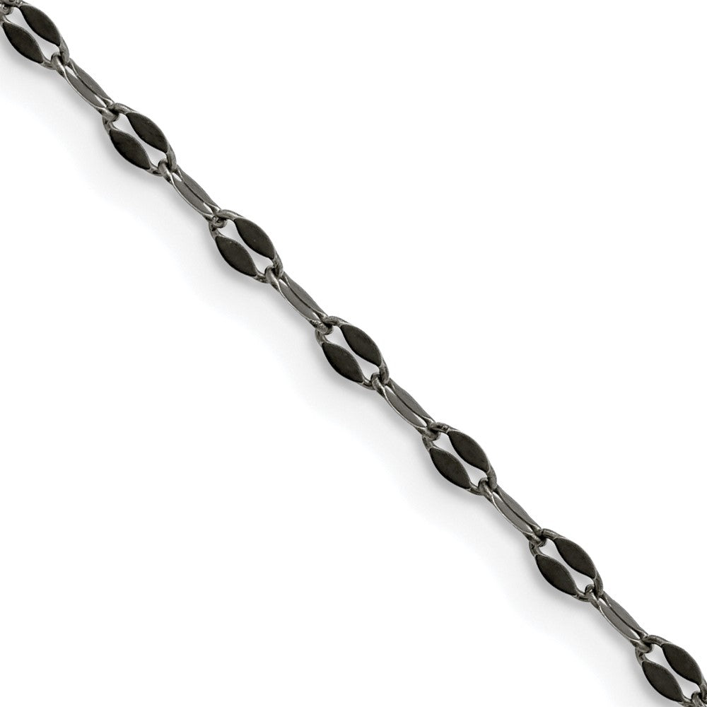 Chisel Stainless Steel Oxidized 2.5mm Alternate Anchor Link Chain