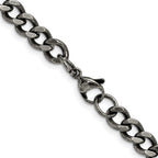 Chisel Stainless Steel Antiqued 6.7mm Curb Chain