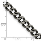 Chisel Stainless Steel Antiqued 6.7mm Curb Chain