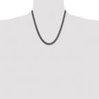 Chisel Stainless Steel Antiqued 6.7mm Curb Chain