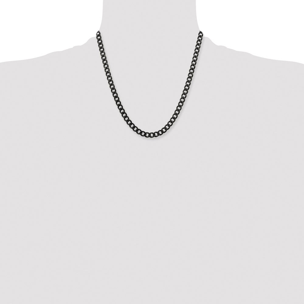 Chisel Stainless Steel Antiqued 6.7mm Curb Chain