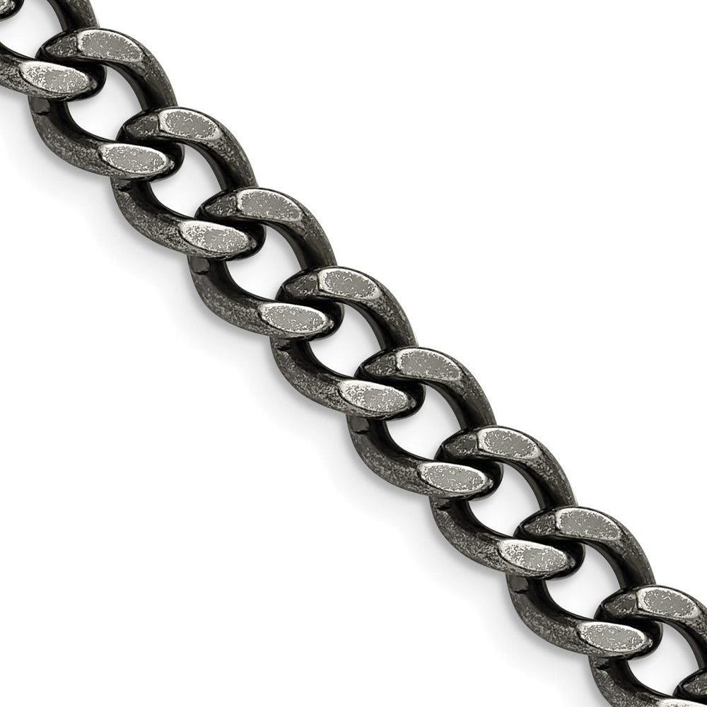 Chisel Stainless Steel Antiqued 6.7mm Curb Chain