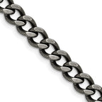 Chisel Stainless Steel Antiqued 6.7mm Curb Chain